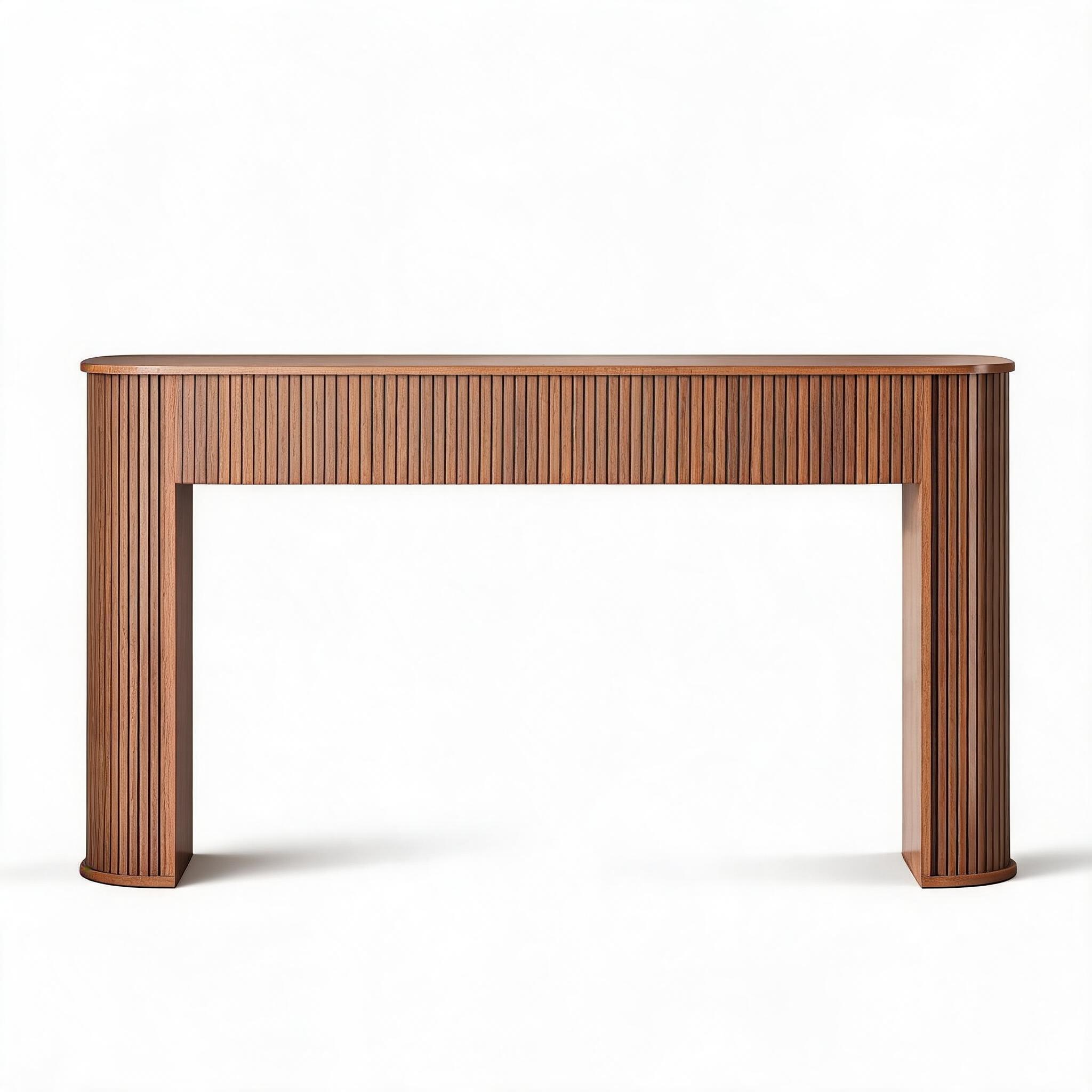 Console Table Entryway Table Narrow MDF Hallway Table with Half Round Legs