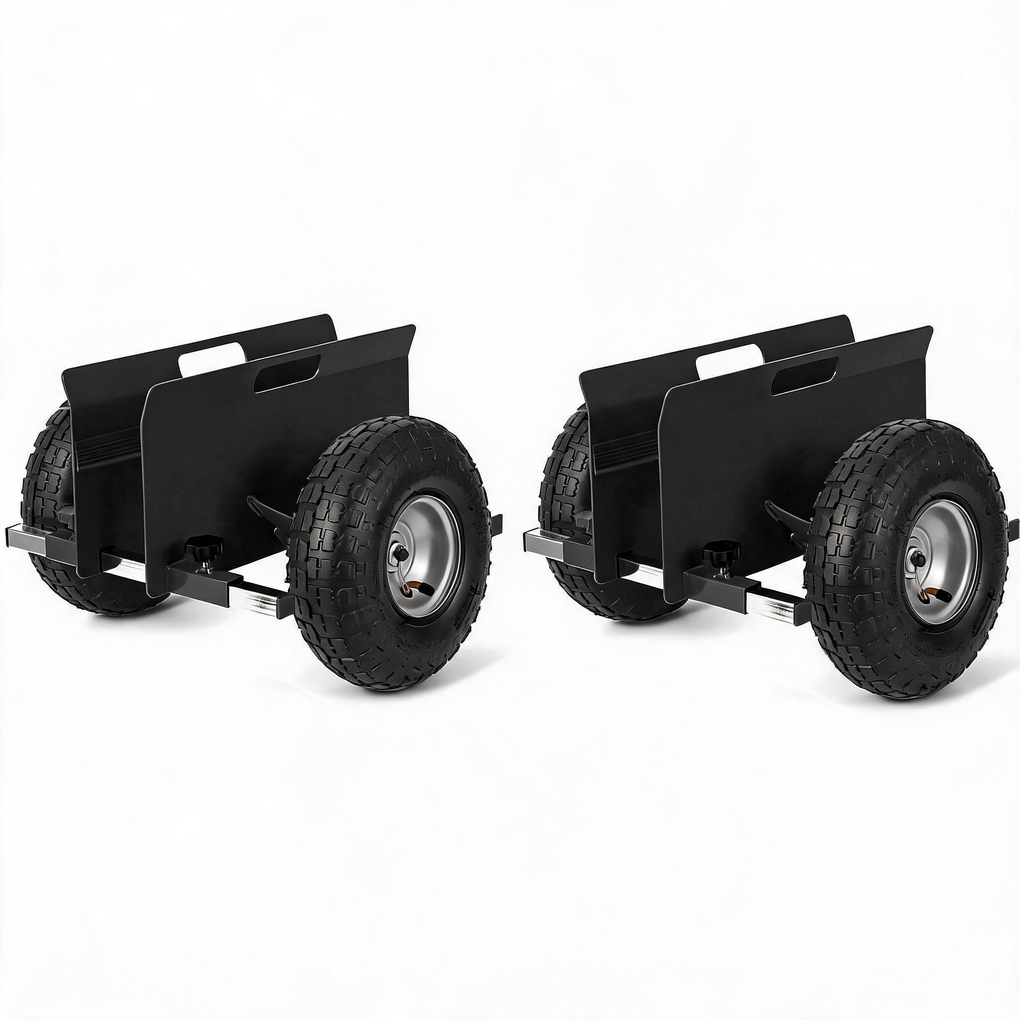 2Pcs Panel Dolly 600 LBS Adjustable All-Terrain Hand Truck 10" Tires Garden Yard