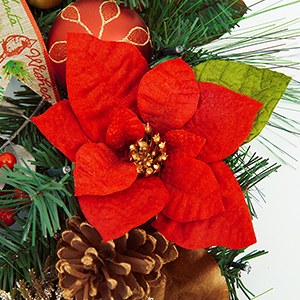 Weihnachtskranz mit Lichtern