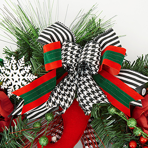 Weihnachtskranz Seitenansicht