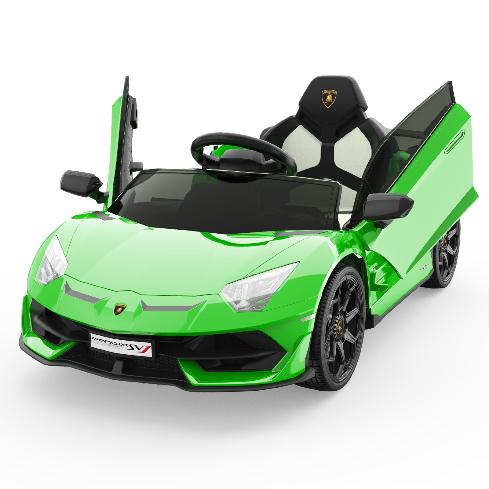 12V Licensed Lamborghini Kids Ride On Car Remote 2 Speed LED Hydraulic Doors