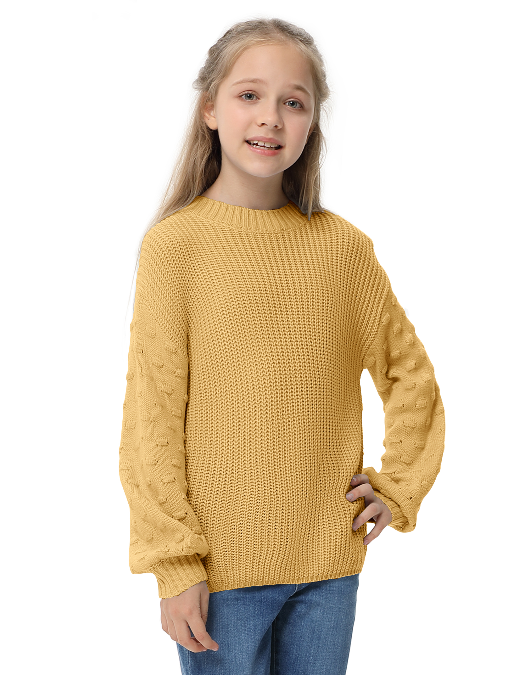 The Children's Place Girls' Long Sleeve Crew Neck Pullover Sweater - Picture 41 of 42