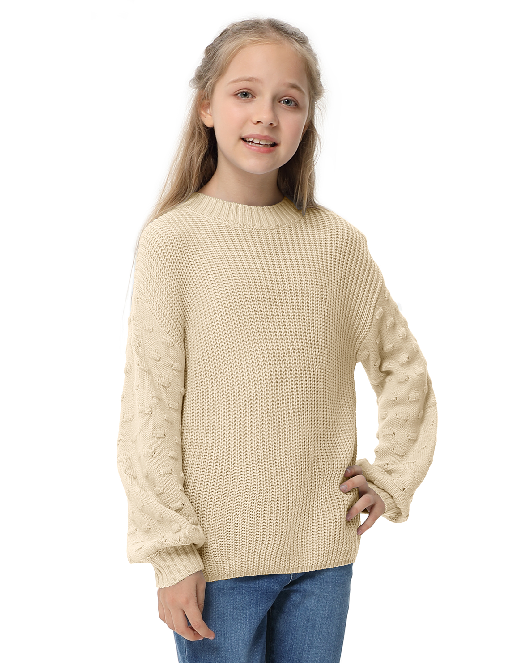 The Children's Place Girls' Long Sleeve Crew Neck Pullover Sweater - Picture 25 of 42
