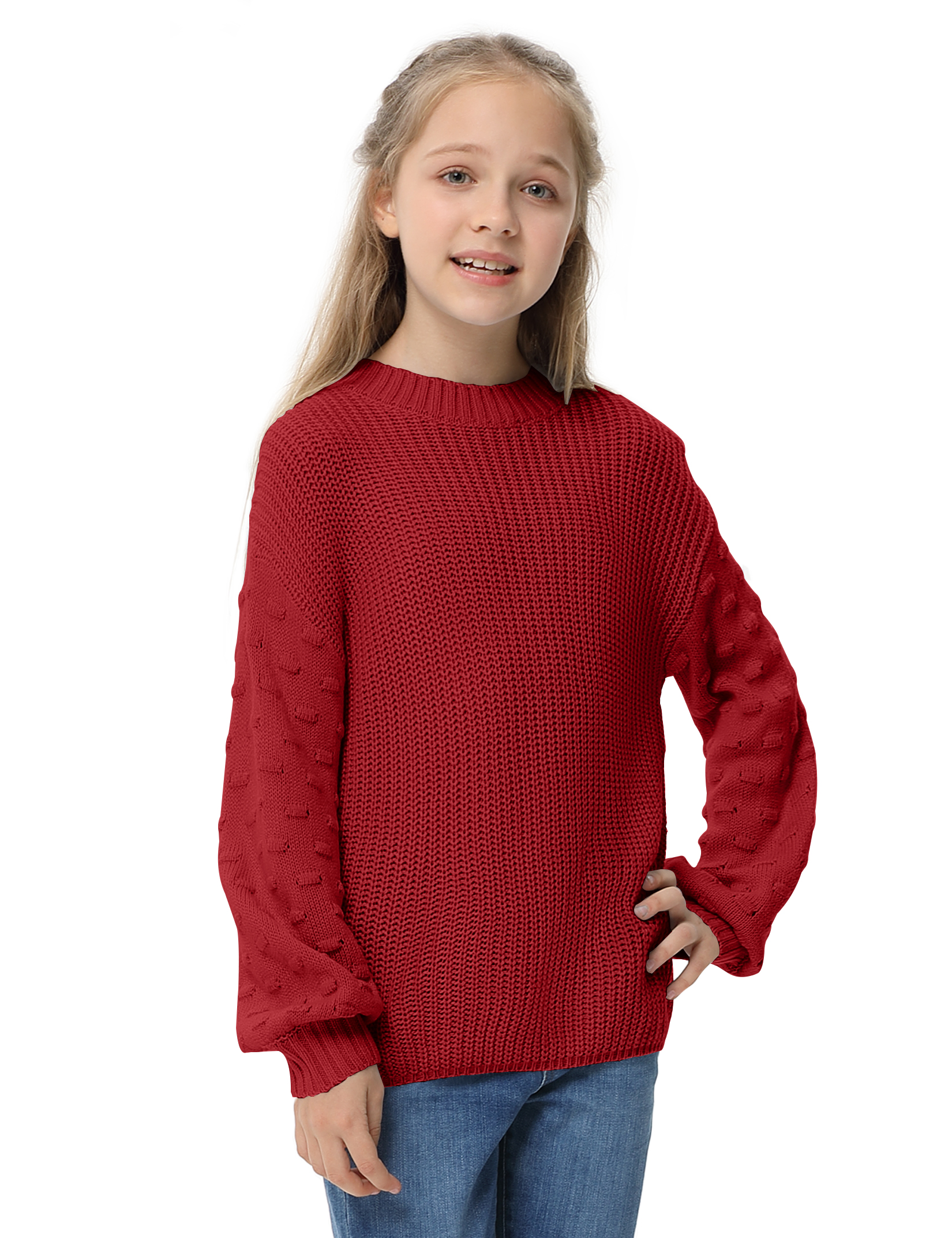 The Children's Place Girls' Long Sleeve Crew Neck Pullover Sweater - Picture 28 of 42