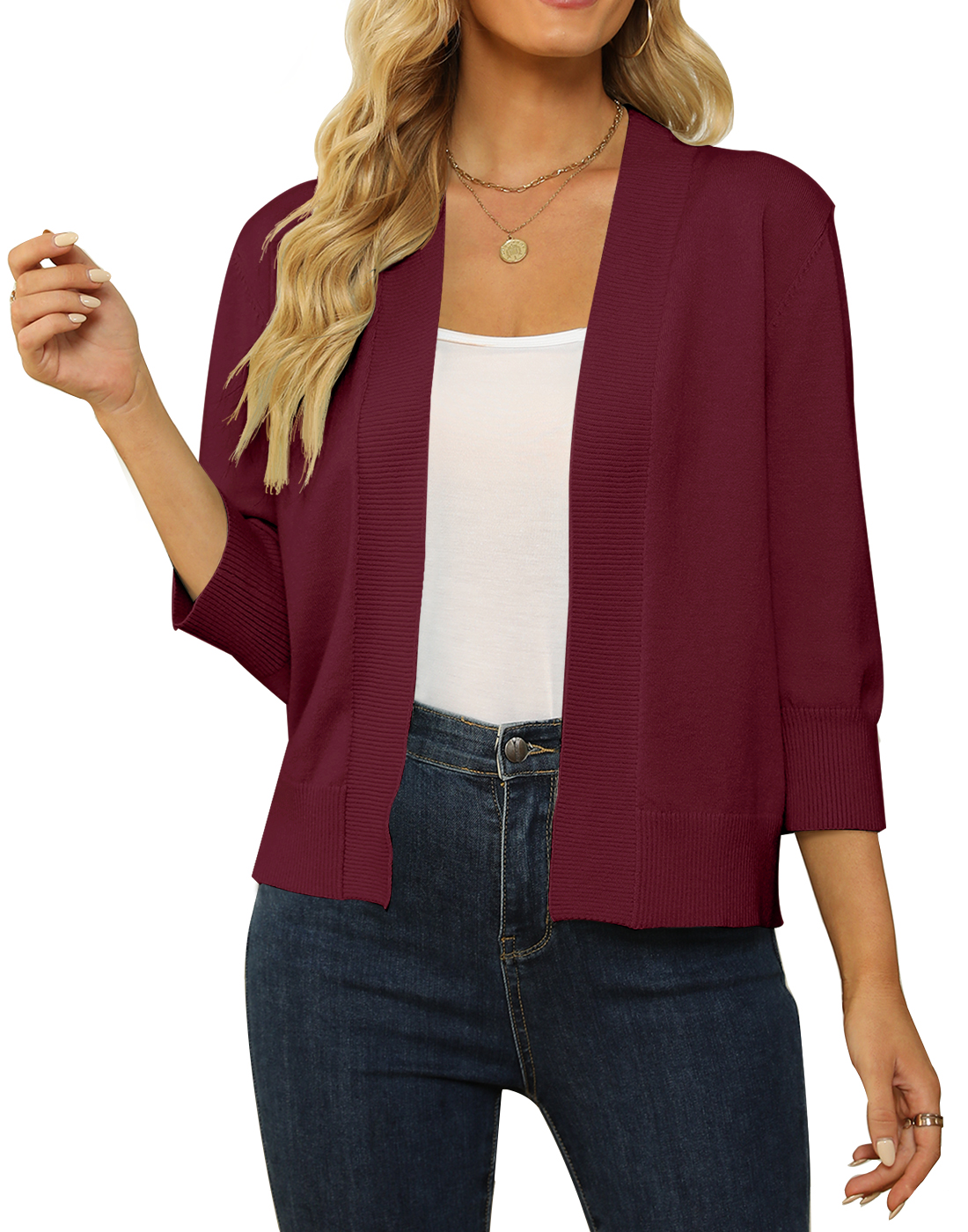 Women's 2025 Fashion Casual Open Front Long Sleeve Knit Cardigans - Picture 47 of 48