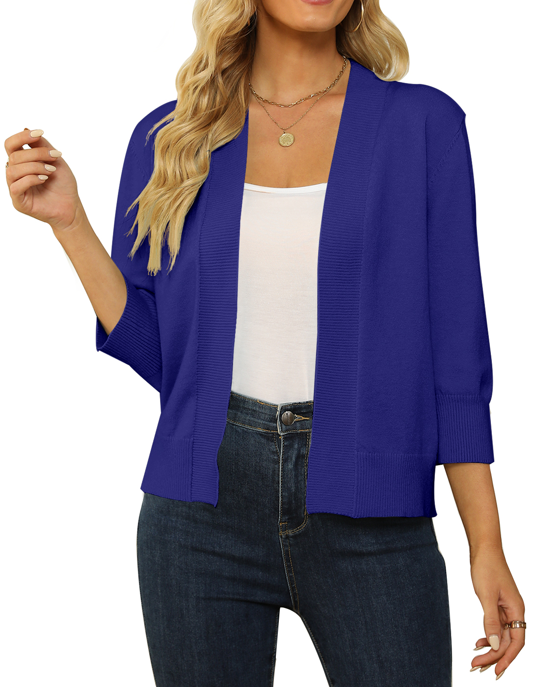 Women's 2025 Fashion Casual Open Front Long Sleeve Knit Cardigans - Picture 20 of 48