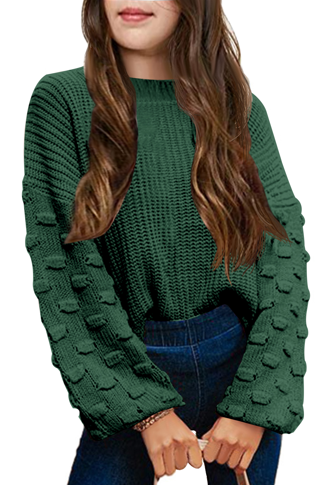 The Children's Place Girls' Long Sleeve Crew Neck Pullover Sweater - Picture 42 of 42