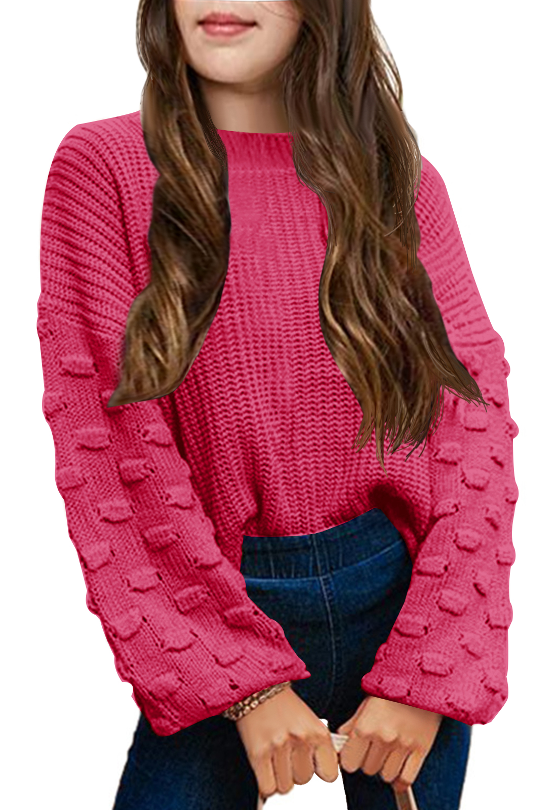 The Children's Place Girls' Long Sleeve Crew Neck Pullover Sweater - Picture 21 of 42