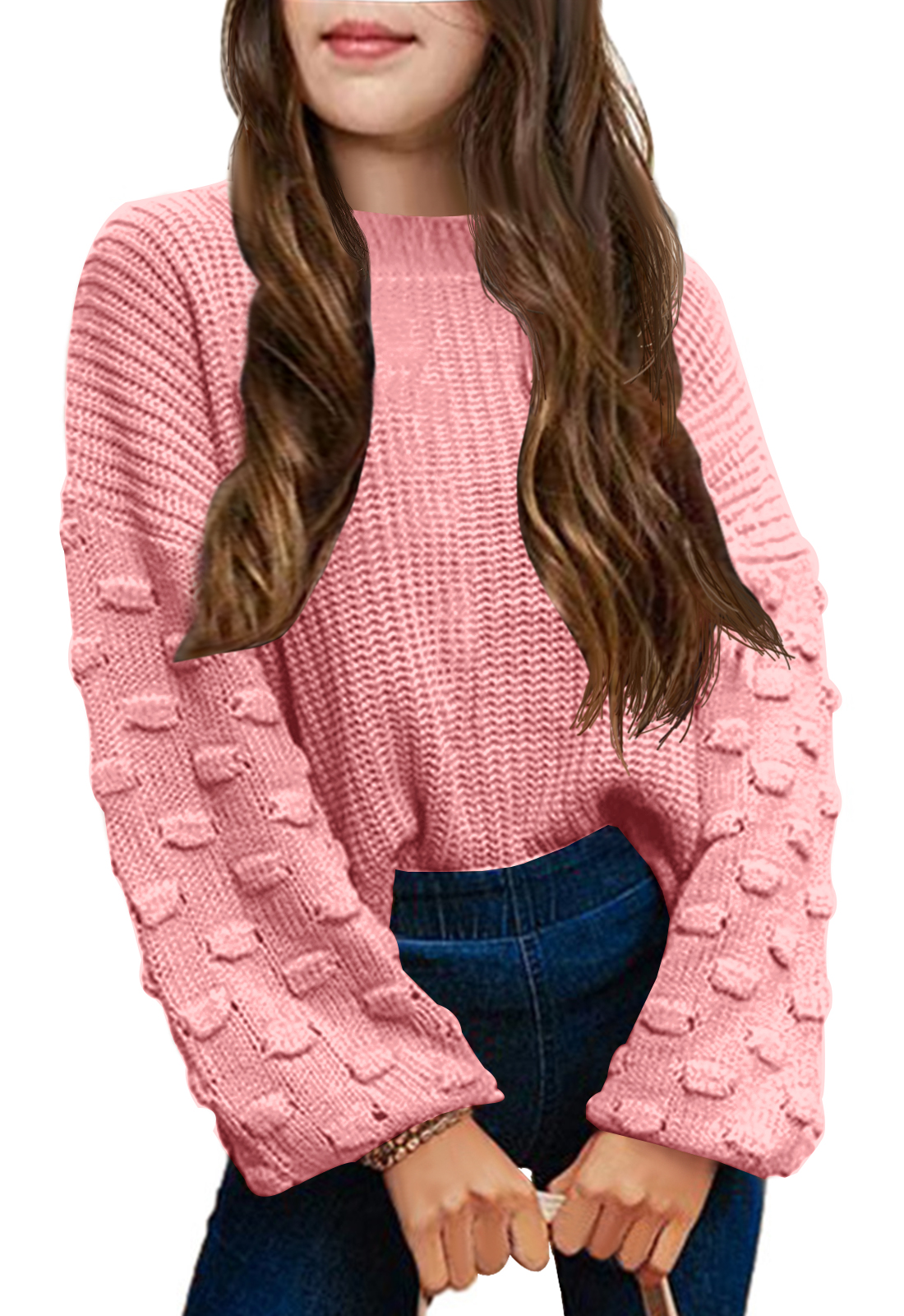 The Children's Place Girls' Long Sleeve Crew Neck Pullover Sweater - Picture 27 of 42