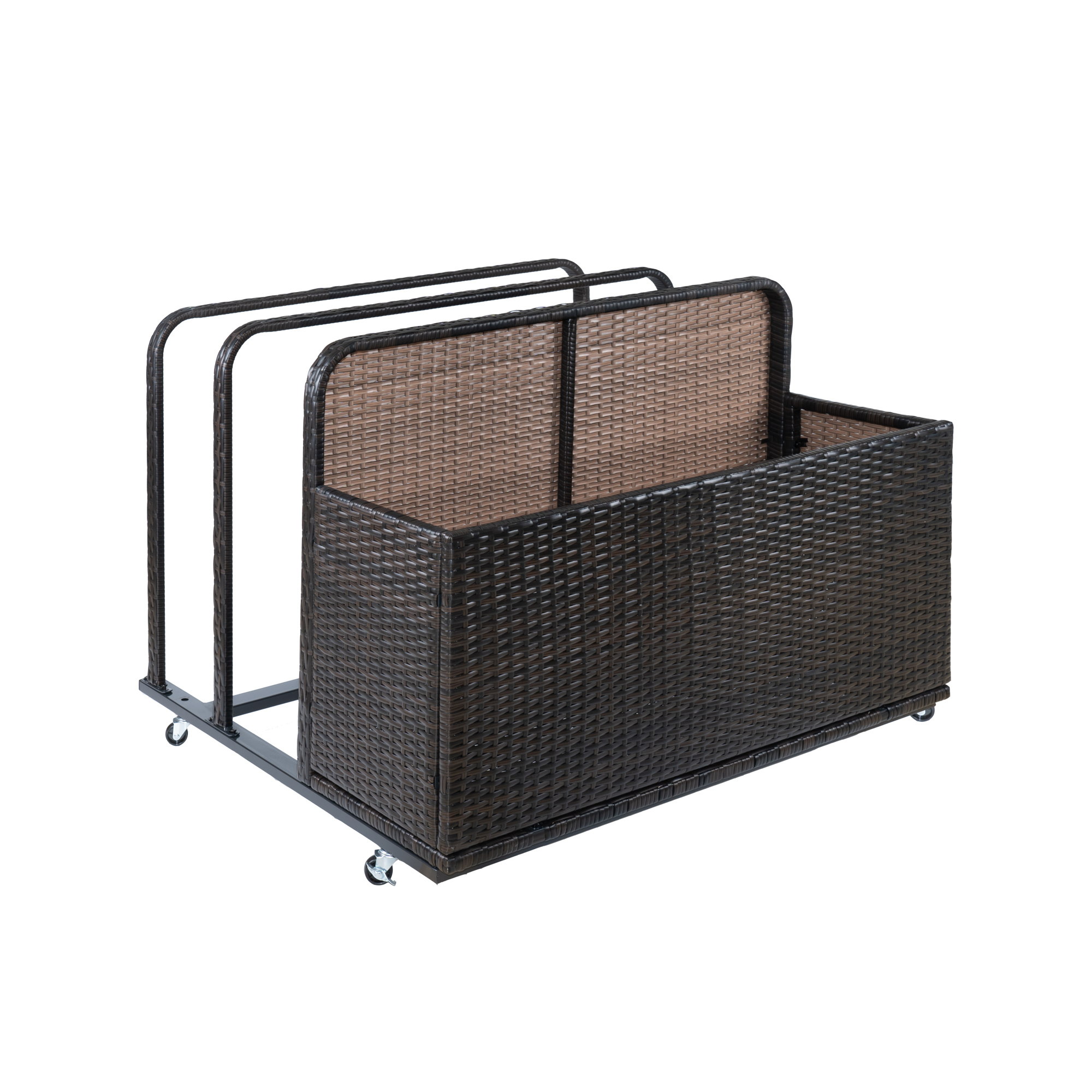 Poolside Float Storage Outdoor Storage PE Rattan Outdoor Pool Caddy Storage Box