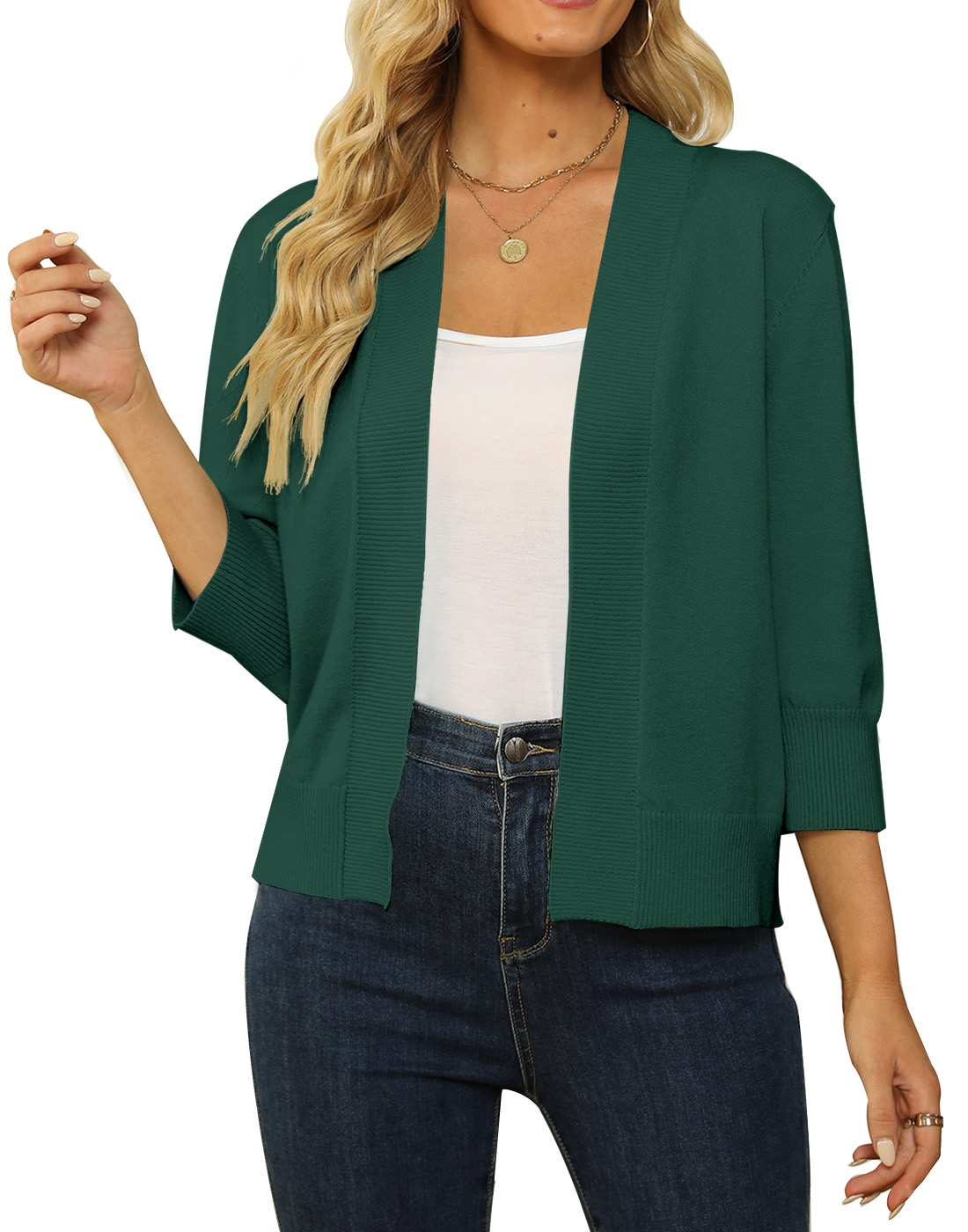Women's 2025 Fashion Casual Open Front Long Sleeve Knit Cardigans - Picture 27 of 48