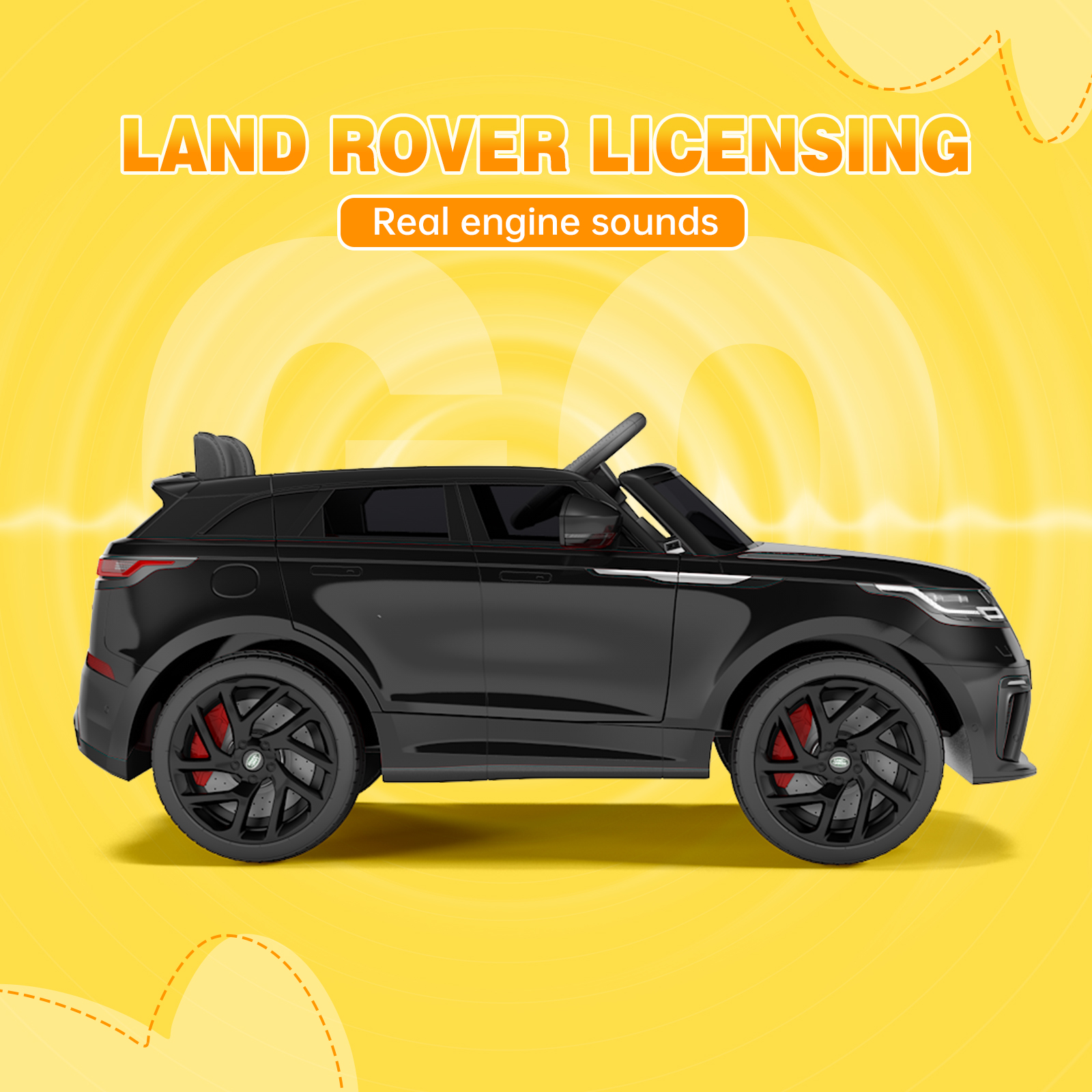 12V Kids Licensed Land Rover Ride On Car MP3 LED Lights Rocking Function 3-8 Ag
