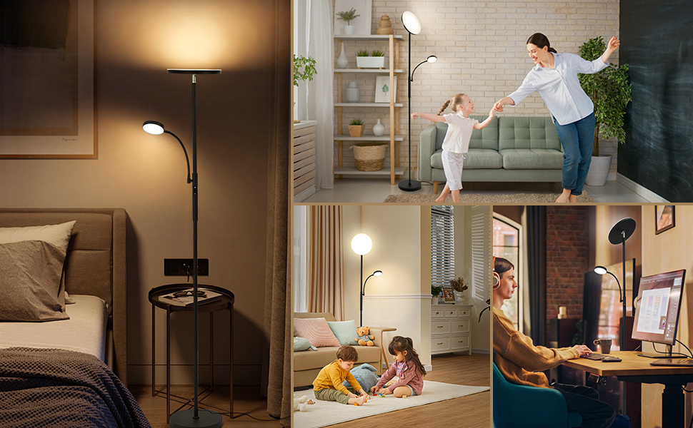 Einstellbare Winkel der Stehlampe