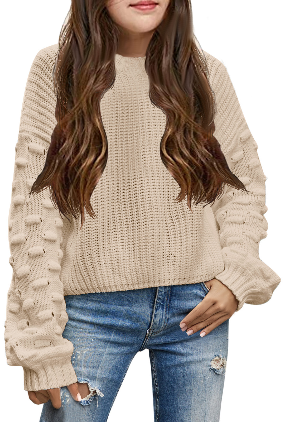 The Children's Place Girls' Long Sleeve Crew Neck Pullover Sweater - Picture 31 of 42