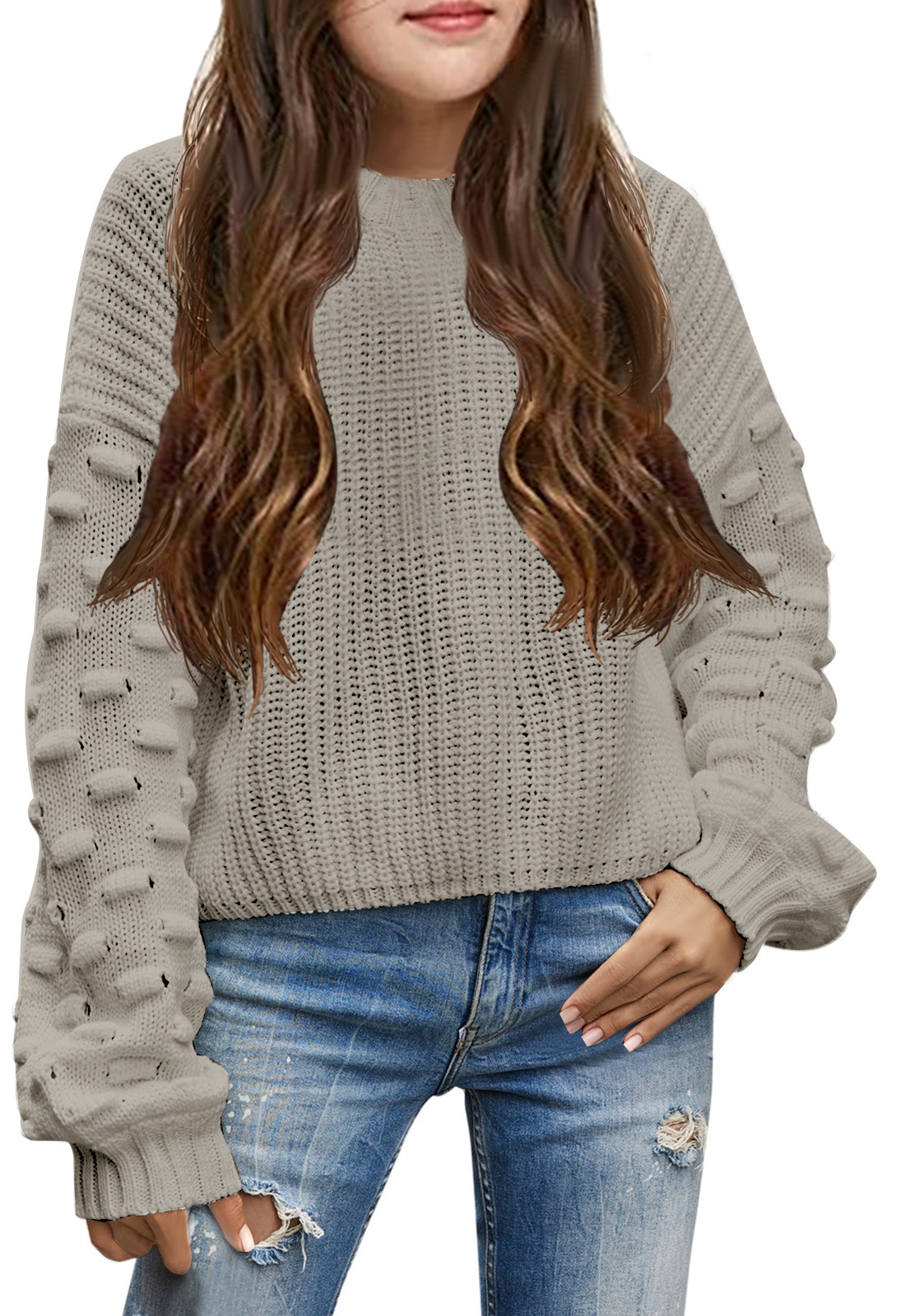 The Children's Place Girls' Long Sleeve Crew Neck Pullover Sweater - Picture 34 of 42