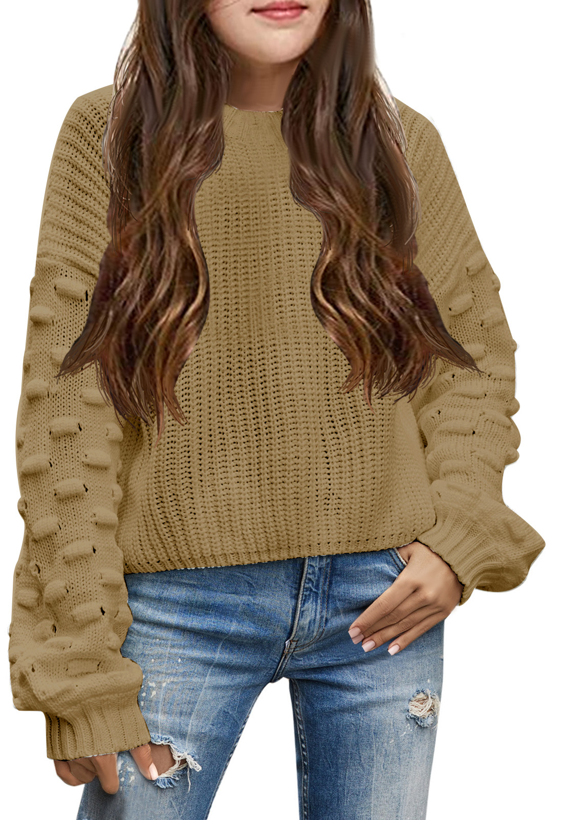 The Children's Place Girls' Long Sleeve Crew Neck Pullover Sweater - Picture 26 of 42