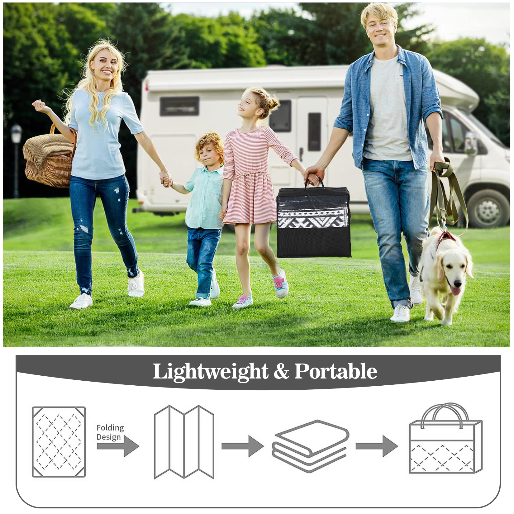 Outdoor Rug Reversible Plastic Straw Rug Modern Area Floor Mat RV Patio Backyard - Picture 38 of 165