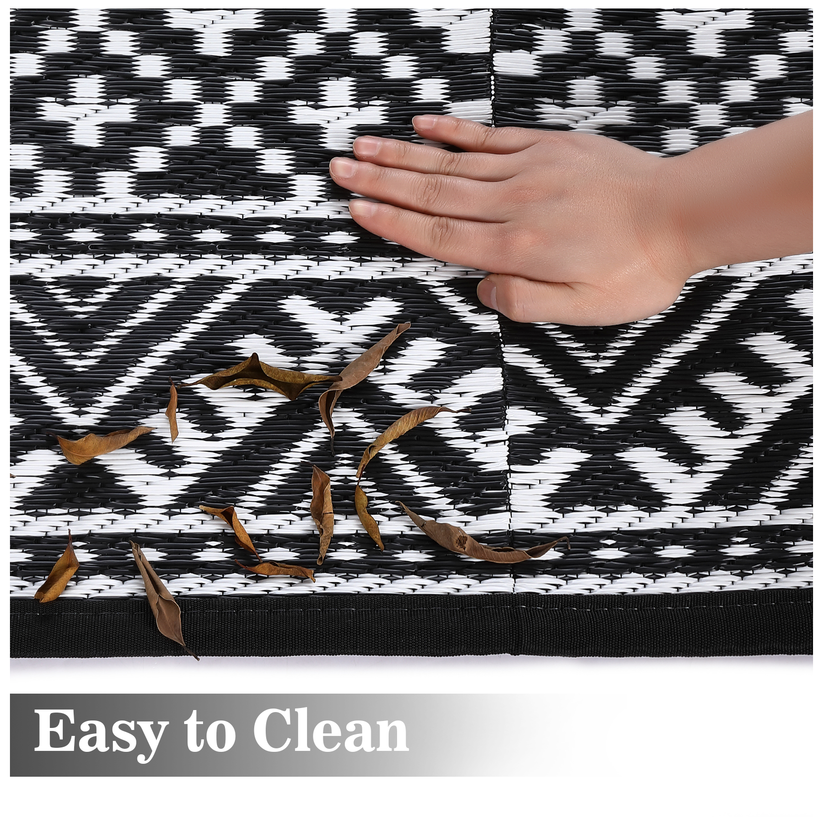 Outdoor Rug Reversible Plastic Straw Rug Modern Area Floor Mat RV Patio Backyard - Picture 41 of 165