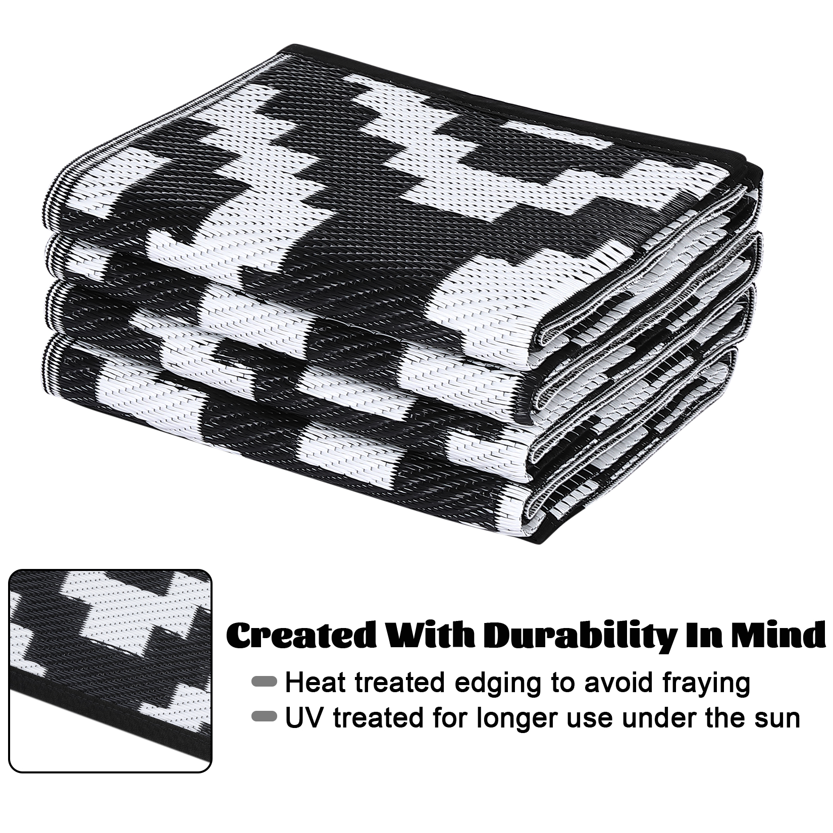 Waterproof Outdoor Rug Reversible Plastic Straw Patio Camping Indoor Mat Carpet - Picture 13 of 234