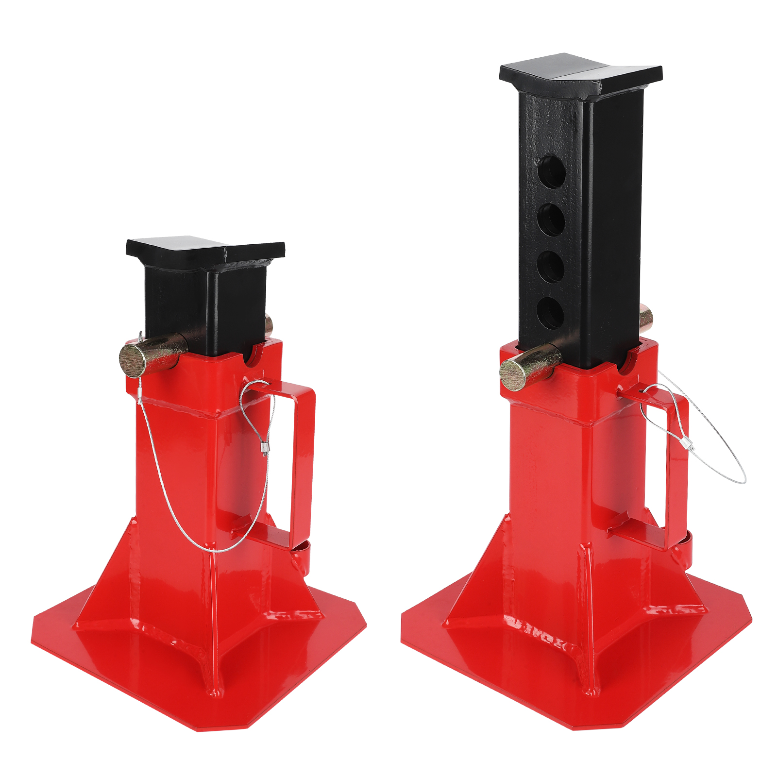 2PCS Car Jack Stand 12/22Ton Adjustable Height Pin Type Car Jack Stand W/ Lock