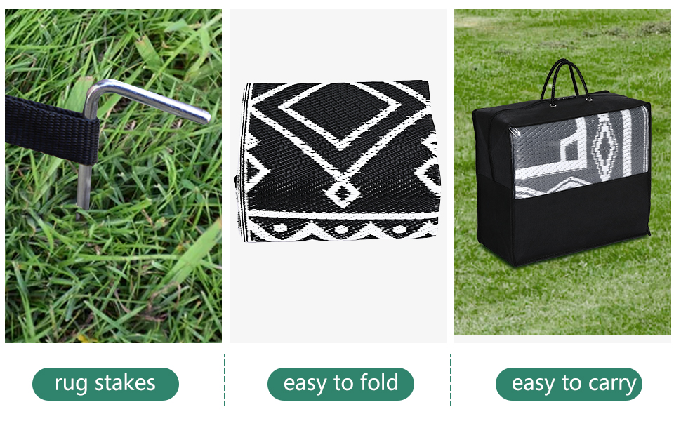 Garvee waterproof outdoor rug easy cleaning with hose and wipe