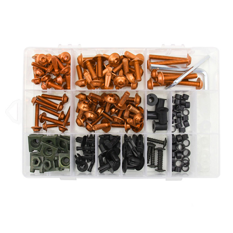 177pcs Motorcycle Sportbike Universal Fairing Bolts Kit Fastener Clips Screws - Picture 27 of 29