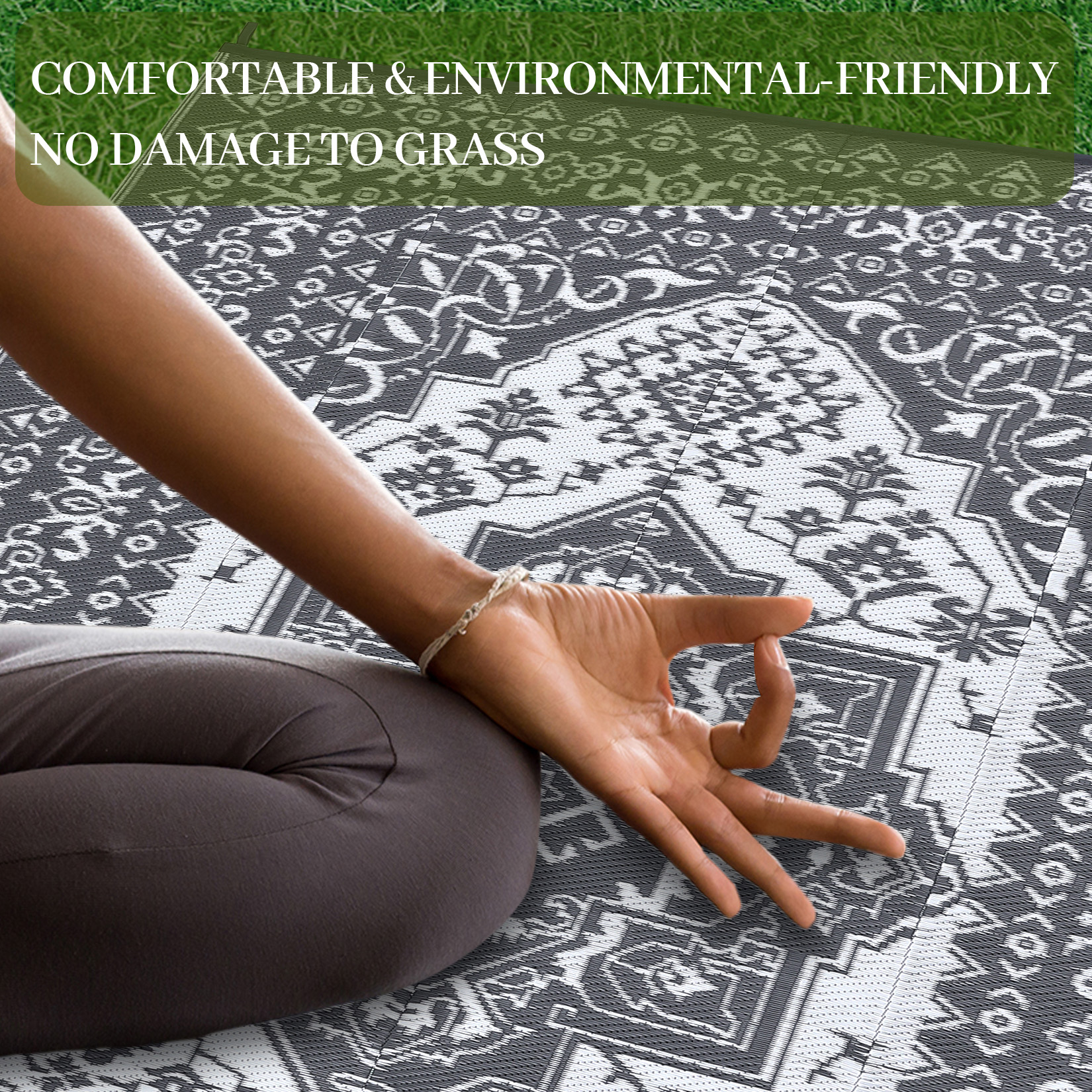 Outdoor Rug Patio Waterproof Mat Camping Carpet Outside Area Plastic Straw Rugs - Picture 30 of 74