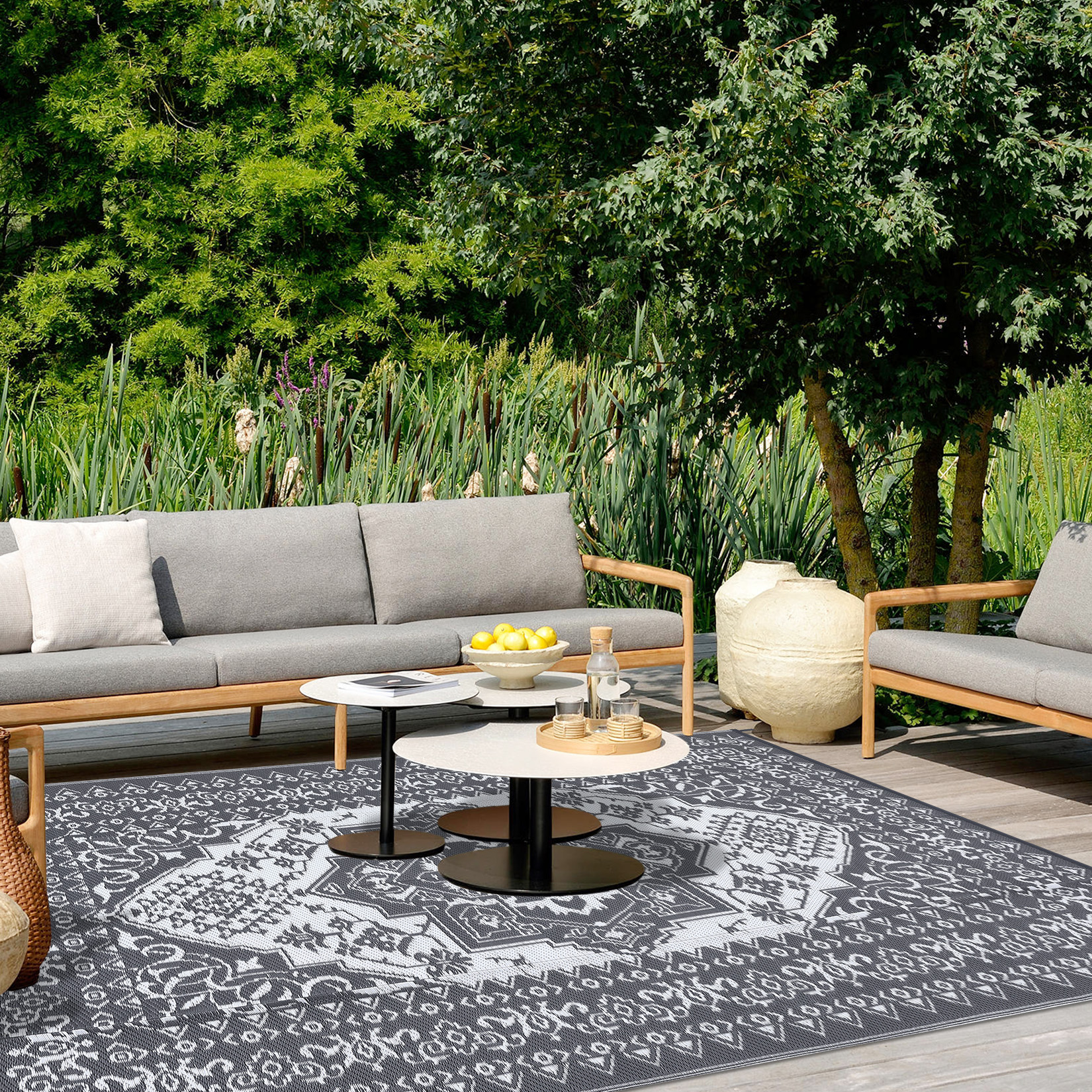 Outdoor Rug Patio Waterproof Mat Camping Carpet Outside Area Plastic Straw Rugs - Picture 56 of 74
