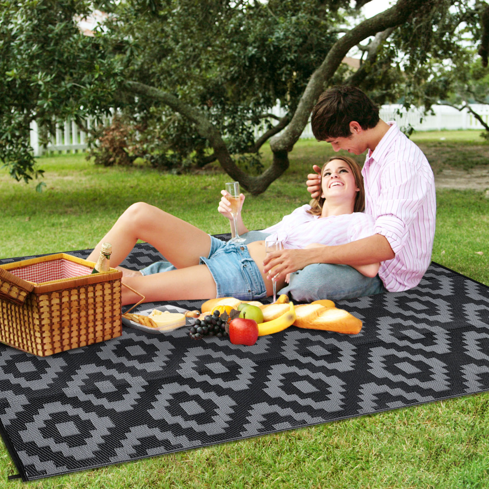Waterproof Outdoor Rug Reversible Plastic Straw Patio Camping Indoor Mat Carpet - Picture 26 of 234