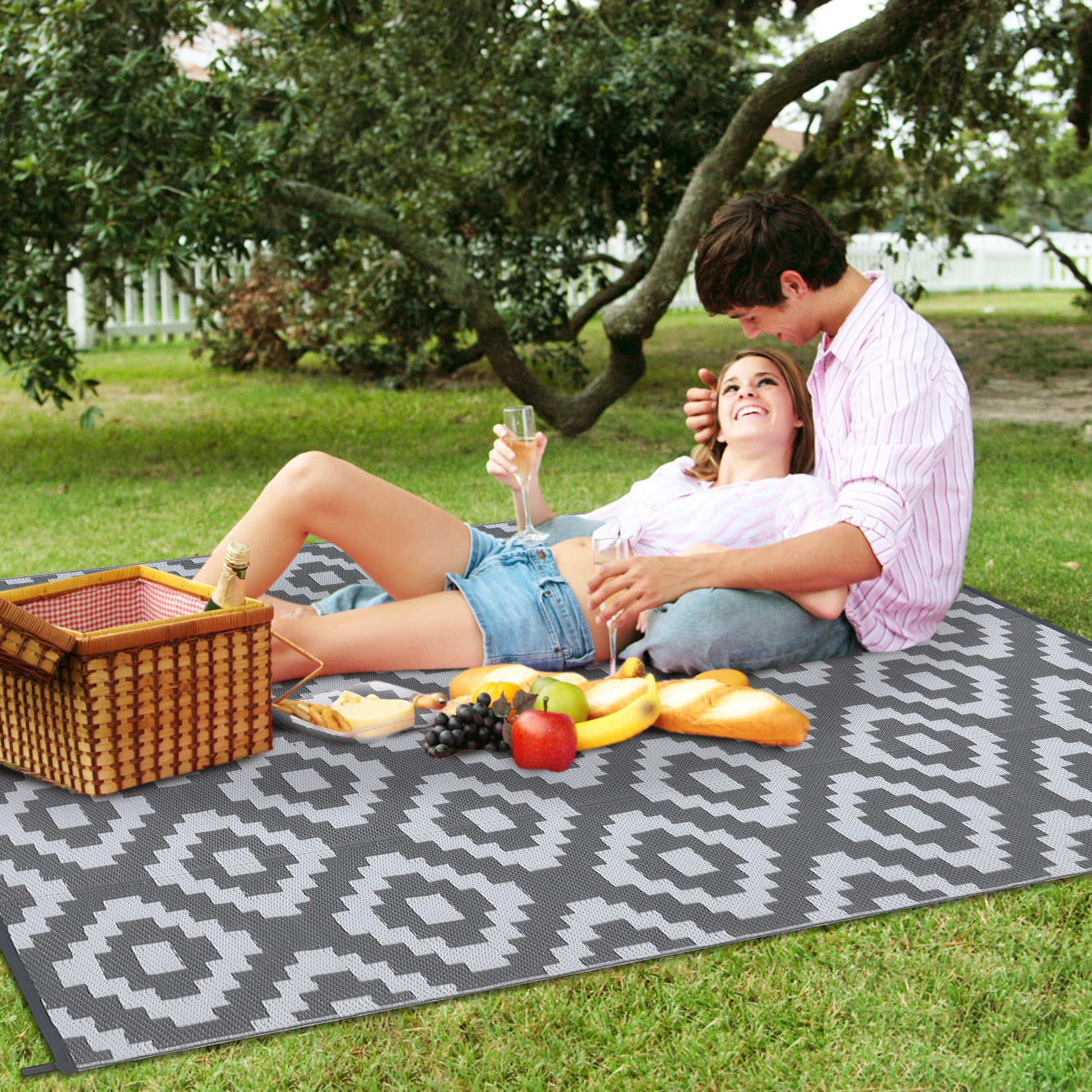 Waterproof Outdoor Rug Reversible Plastic Straw Patio Camping Indoor Mat Carpet - Picture 56 of 234
