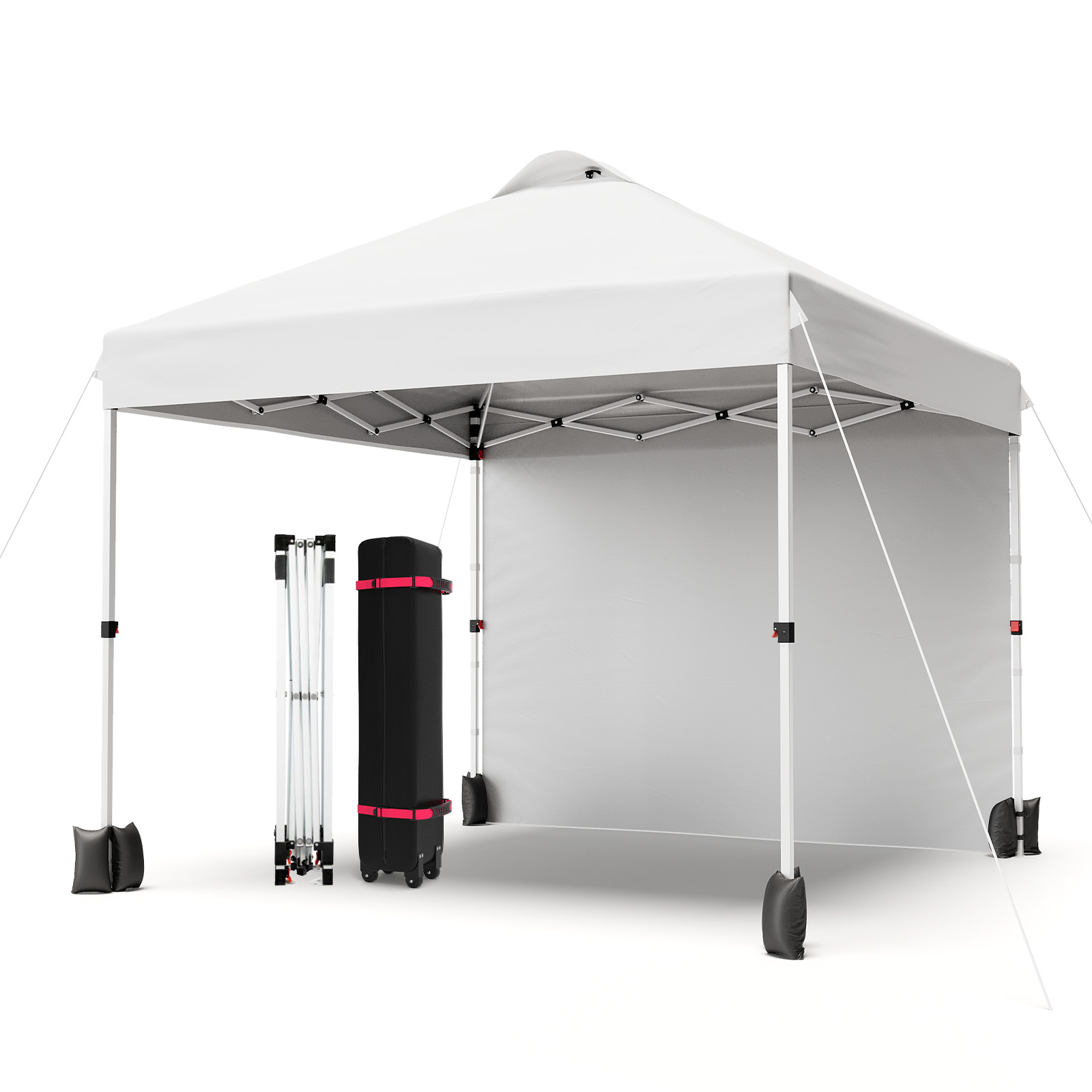 Tent Folding Party Tent W/ Sidewall & Vented Roof