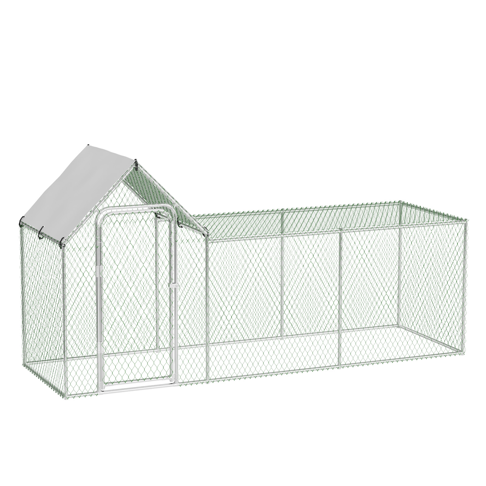 Corral para Gallinas Grande de Metal Galvanizado