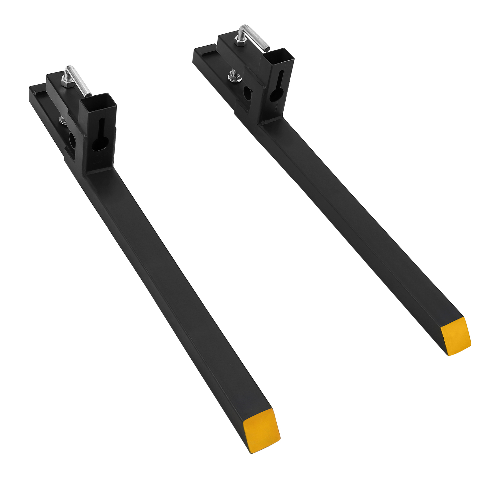 Tractor Bucket Clamp-On Pallet Forks, 2000-4000lb 43-60in, w/Optional Stabilizer