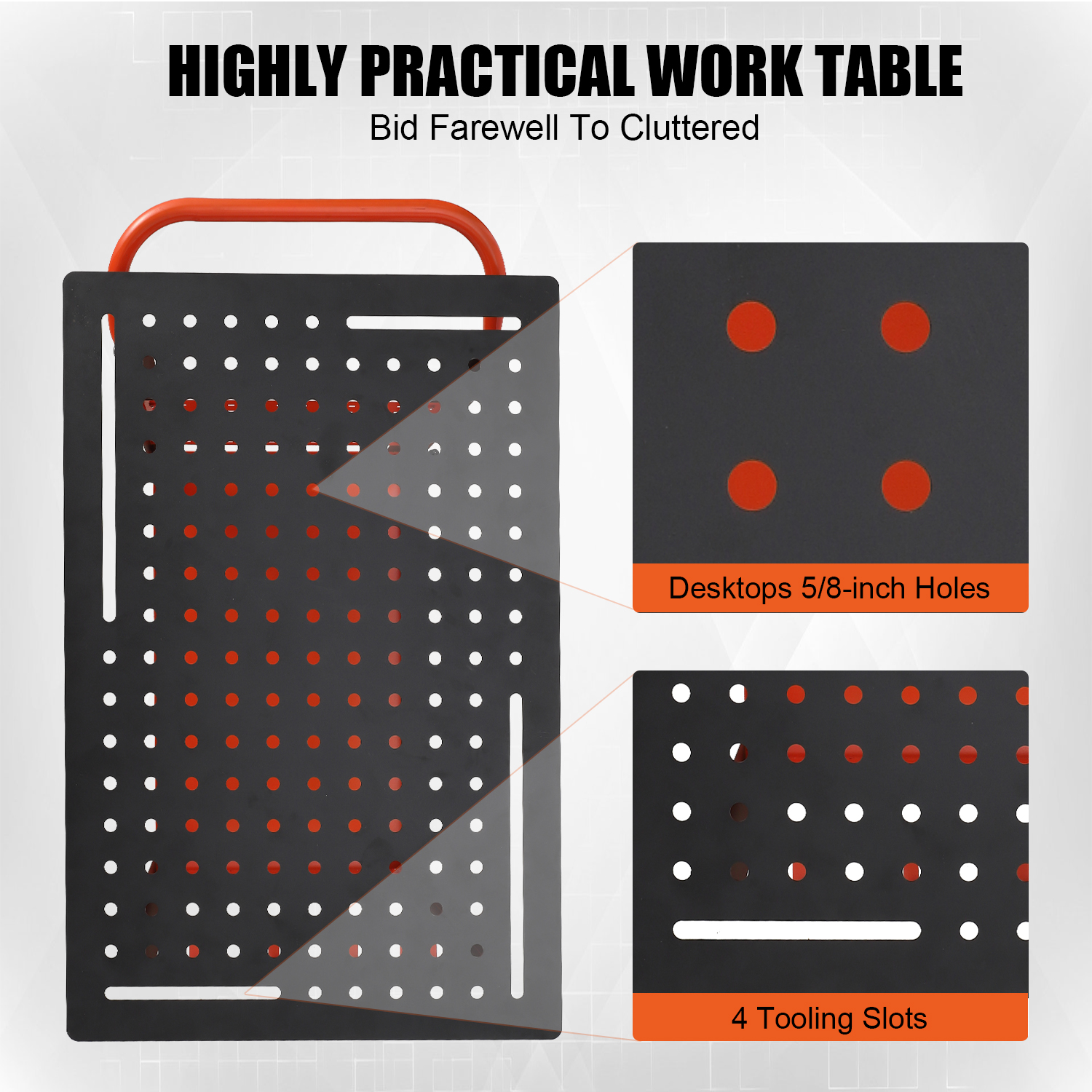 36X24" Portable Welding Table Workbench Wheels 5/8" Fixture Holes 2Layer Storage