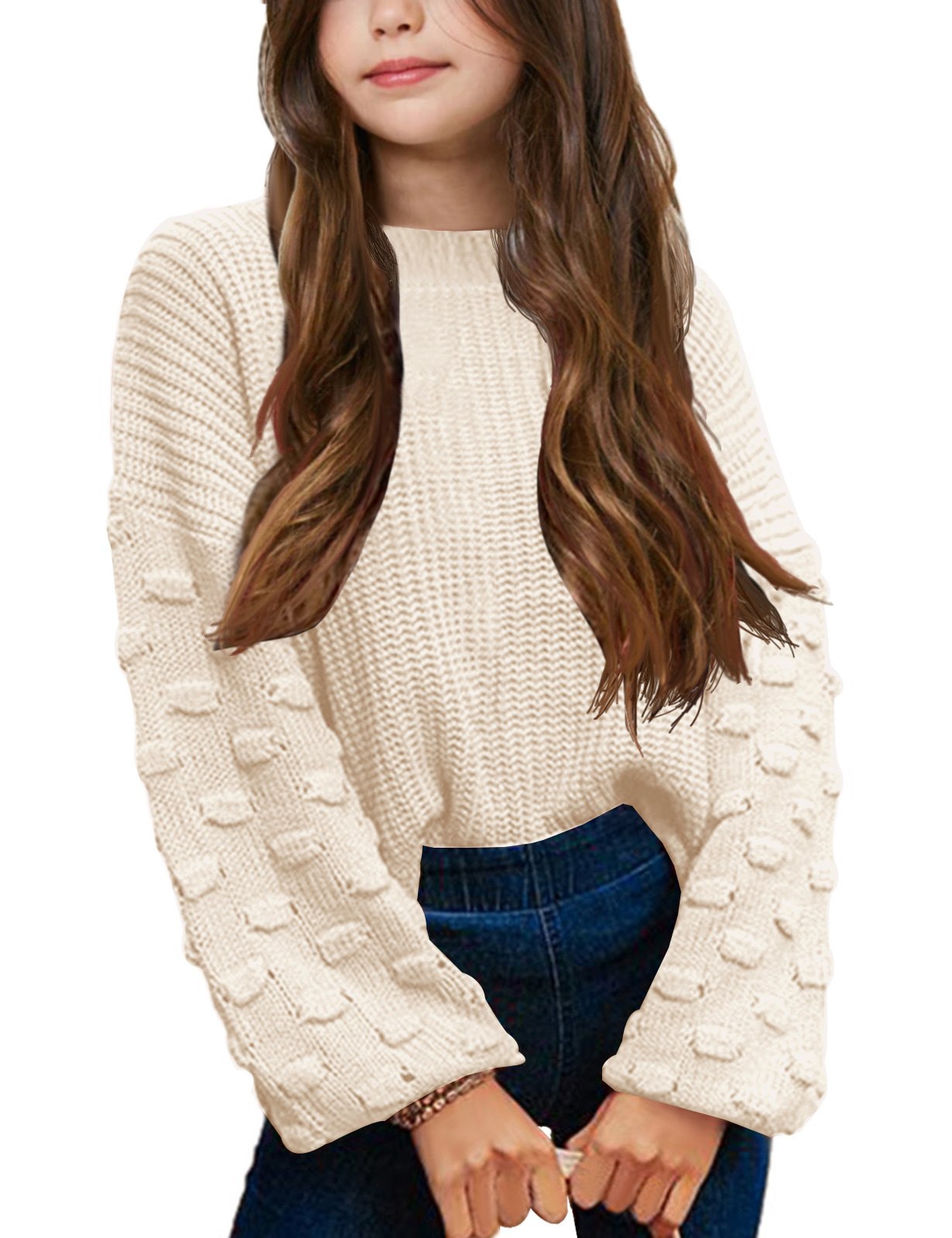 The Children's Place Girls' Long Sleeve Crew Neck Pullover Sweater - Picture 23 of 42