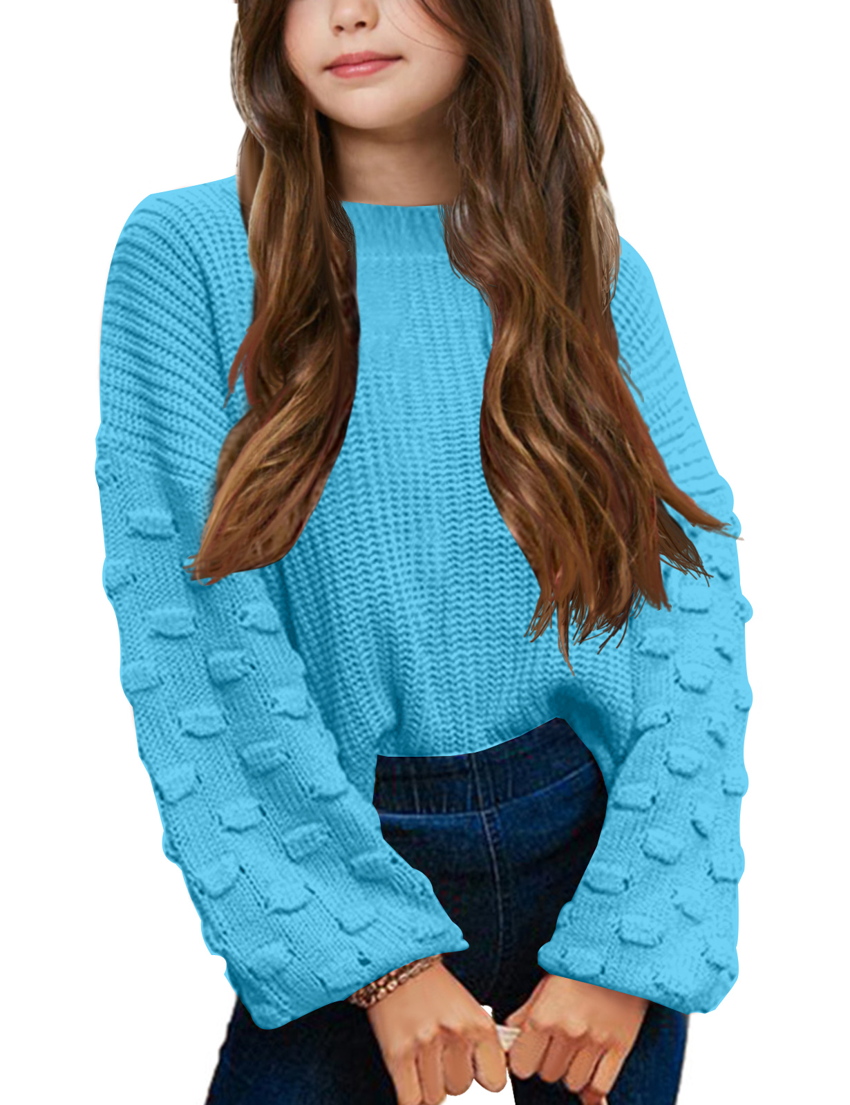 The Children's Place Girls' Long Sleeve Crew Neck Pullover Sweater - Picture 37 of 42