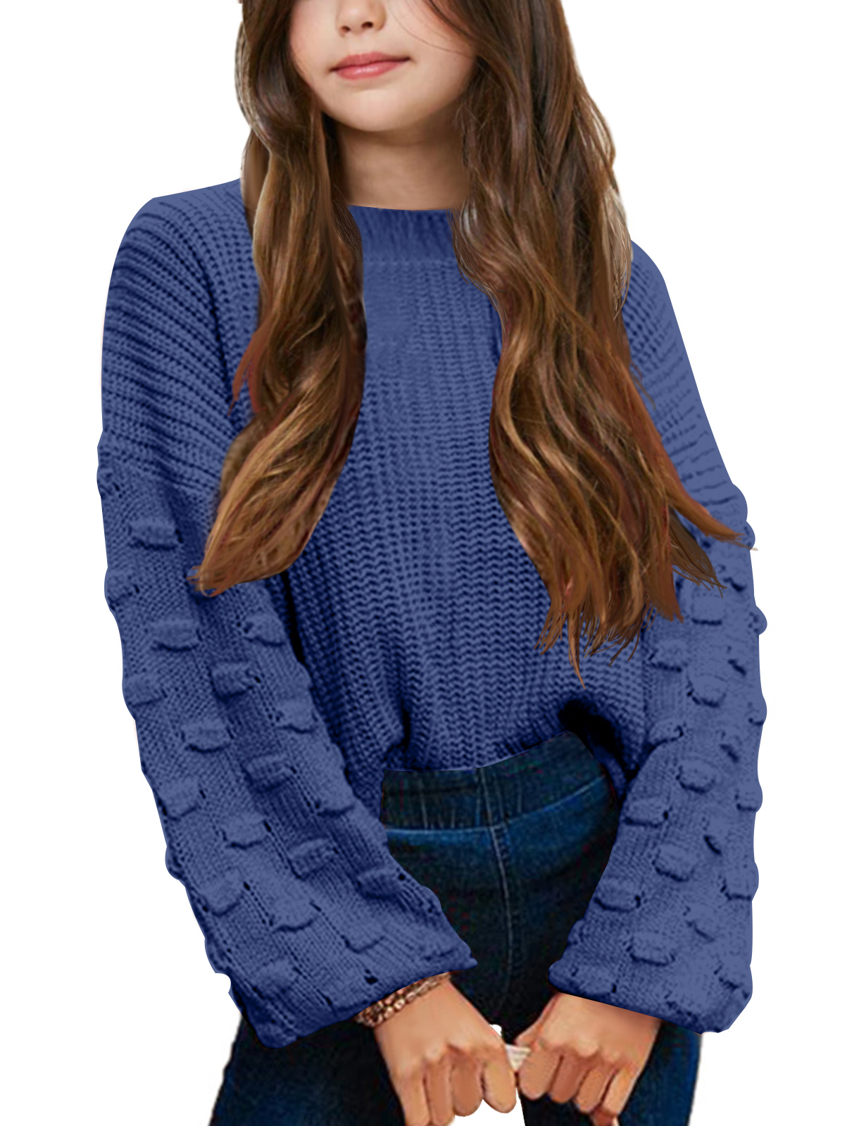 The Children's Place Girls' Long Sleeve Crew Neck Pullover Sweater - Picture 32 of 42