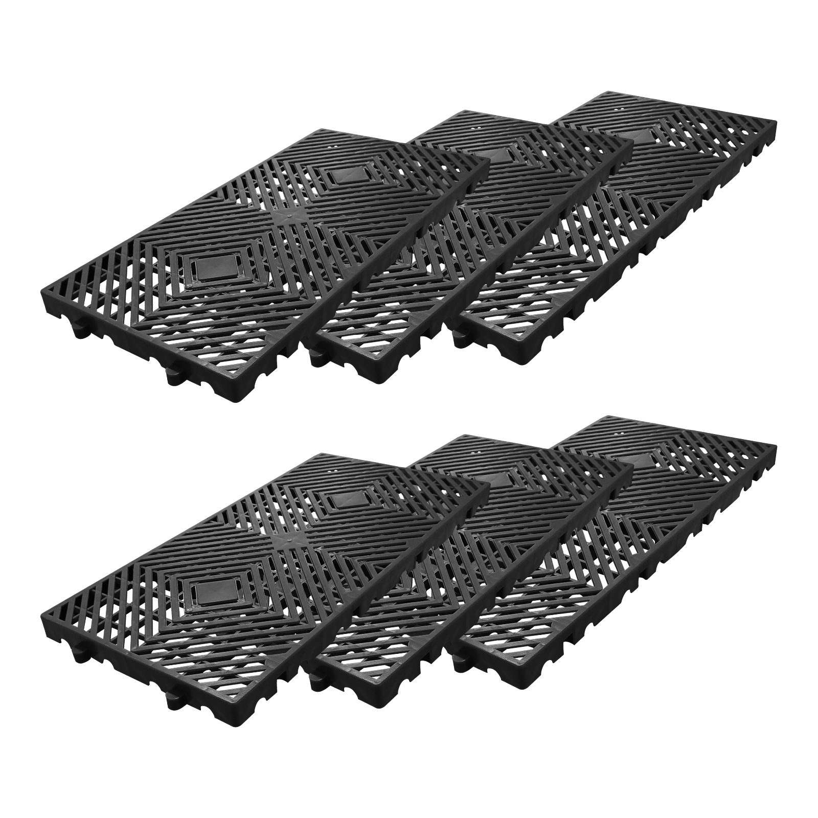 Plastic Pallets HDPE Ventilated Grid Floor Storage Interlocking Indoor Outdoor