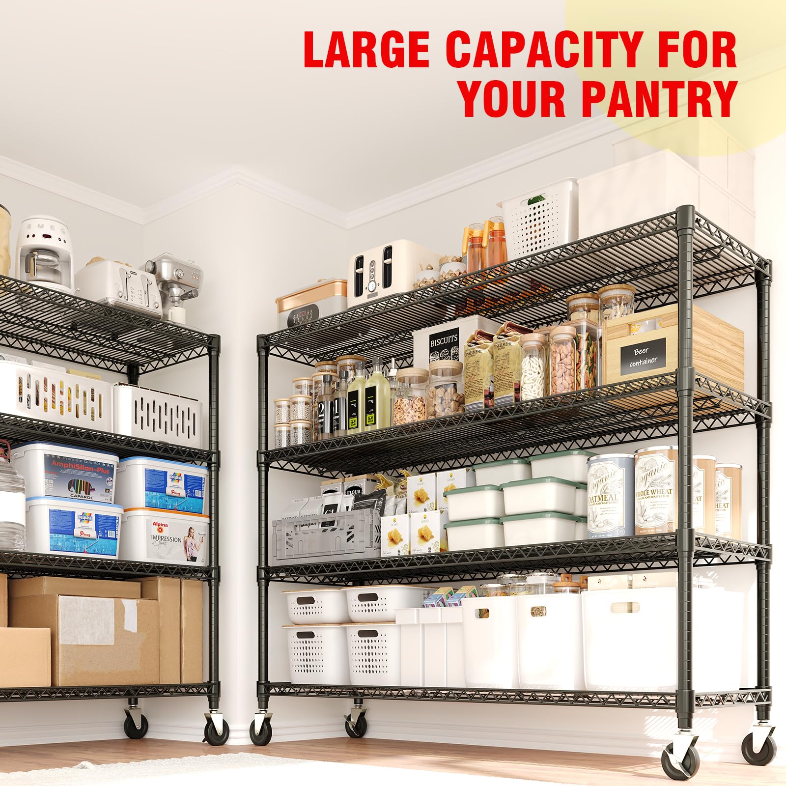 Heavy Duty Garage Home Storage Shelving Units, Rolling Industrial Storage Rack - Produktbild 3