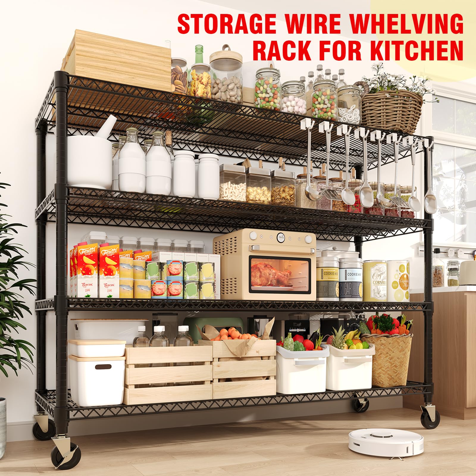 Heavy Duty Garage Home Storage Shelving Units, Rolling Industrial Storage Rack - Produktbild 1
