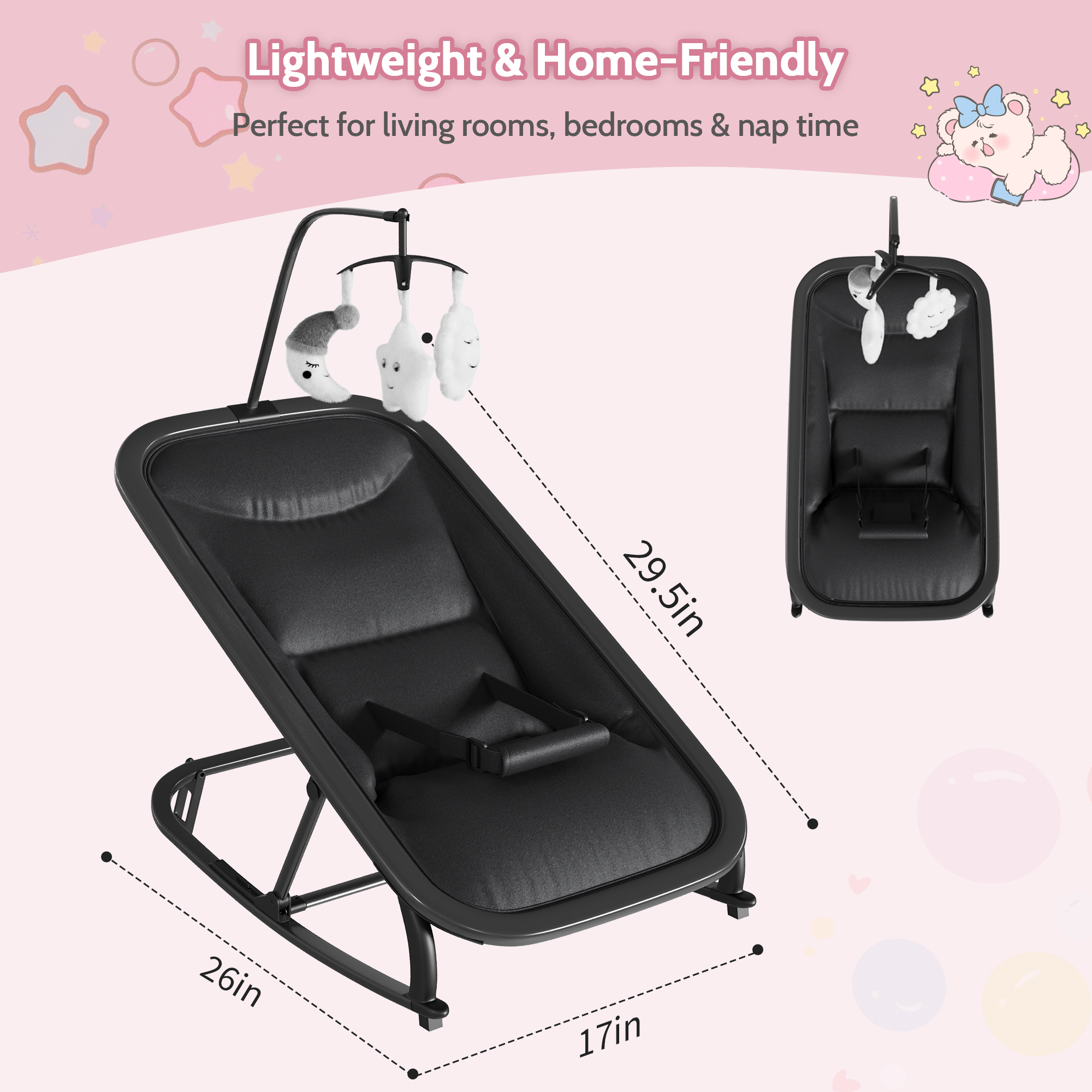 Transat bébé compact et espace-saving