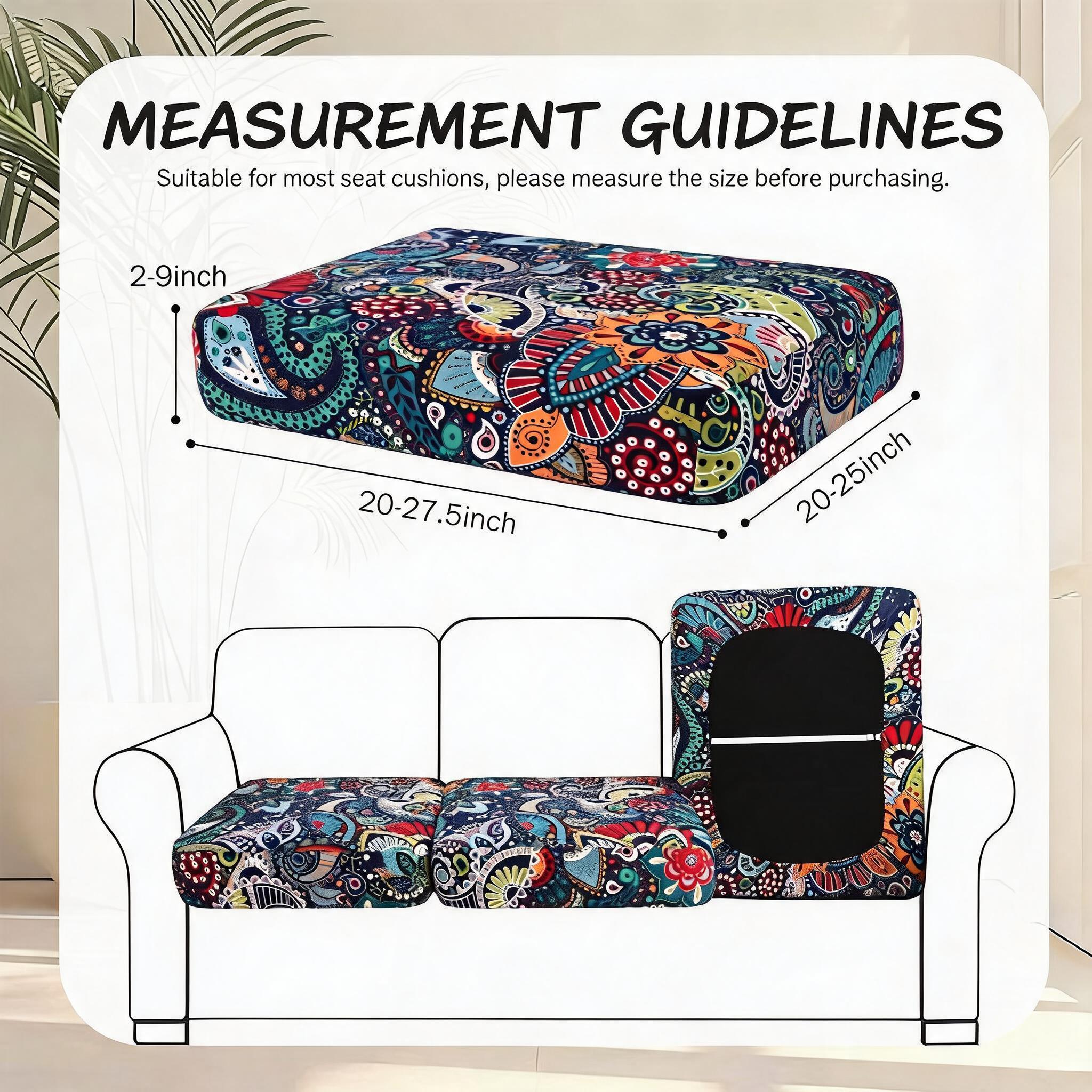 Elastic bottom cushion cover for a snug secure fit