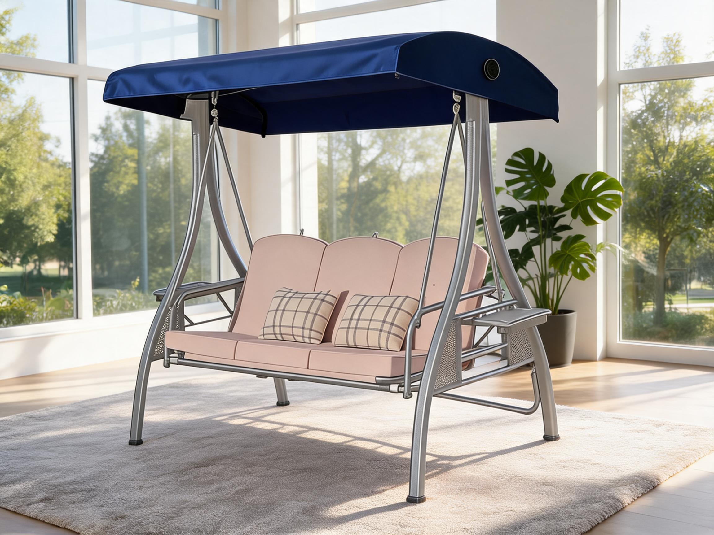 UV-resistant patio swing canopy for outdoor shade