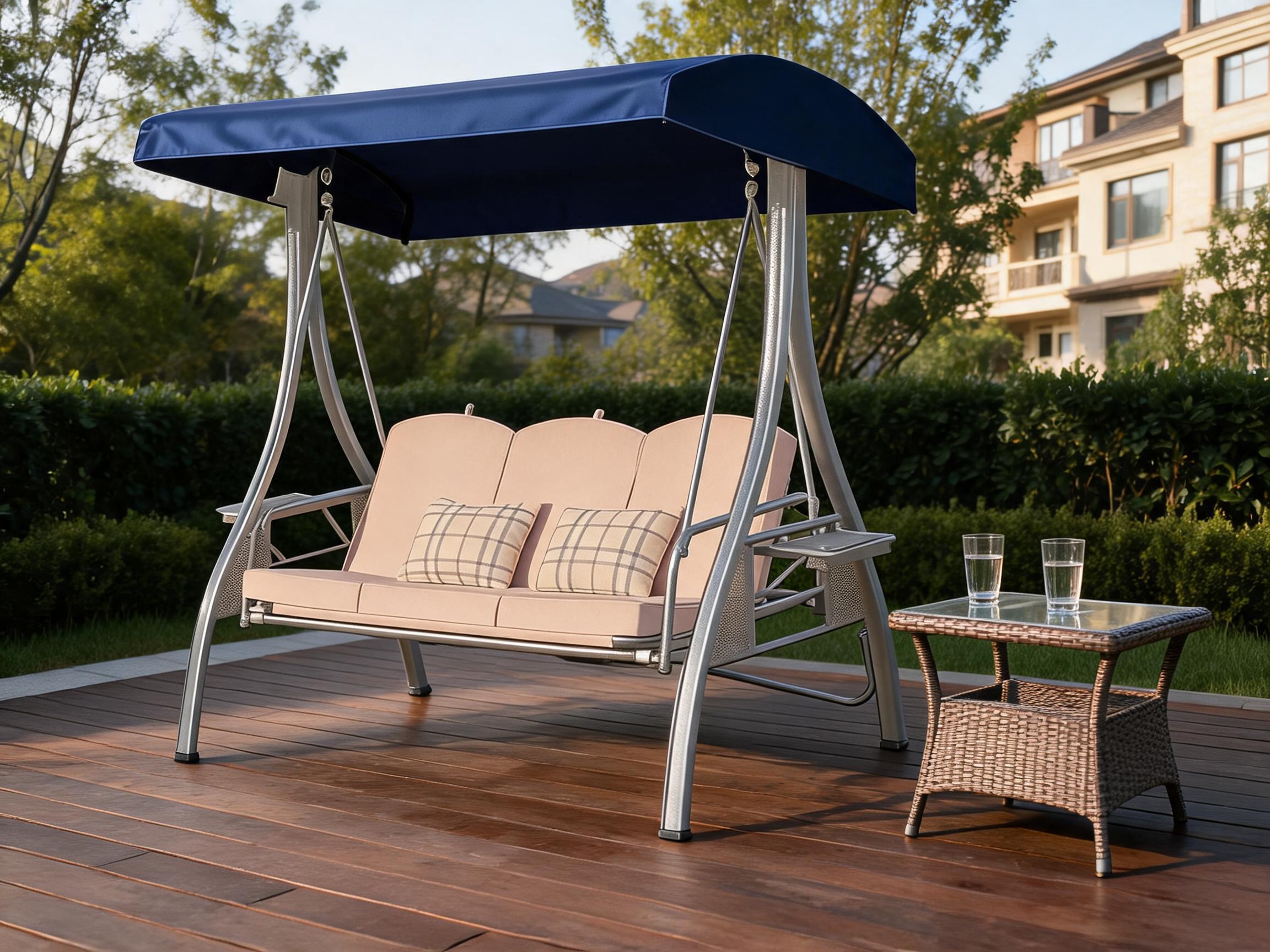 Durable reinforced fabric swing canopy cover