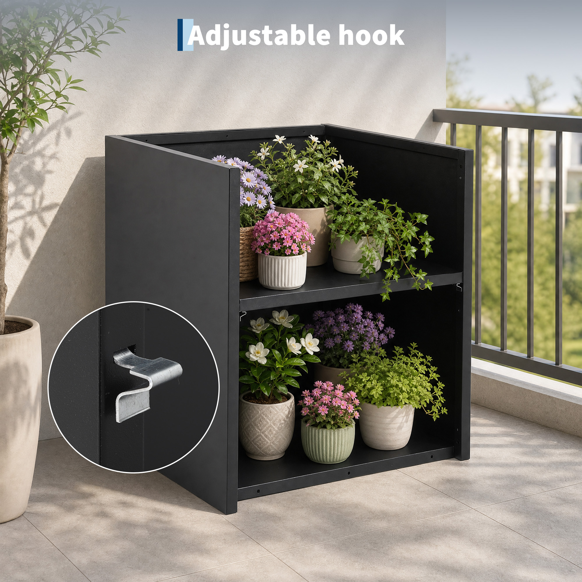 Deep square planter for vegetables flowers and shrubs