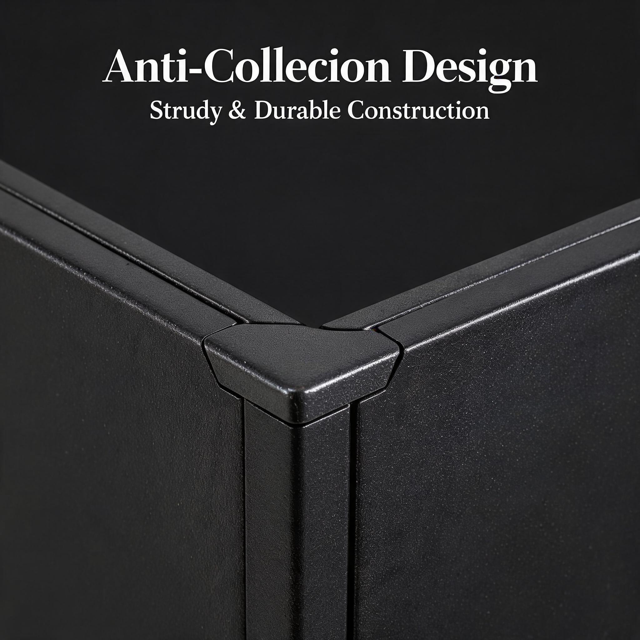 Slim black planter for porch patio and front door