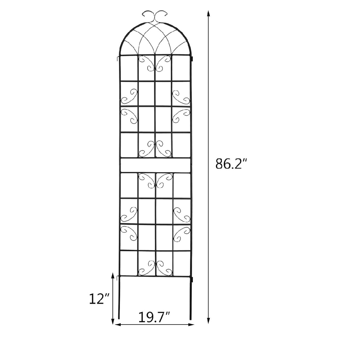 Heavy-duty steel climbing plant support
