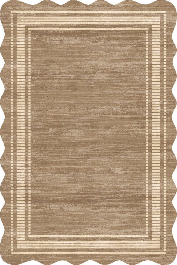 Area Rug Modern Striped Border Accent Carpet Low Pile Indoor Rugs Bedroom - Picture 25 of 29