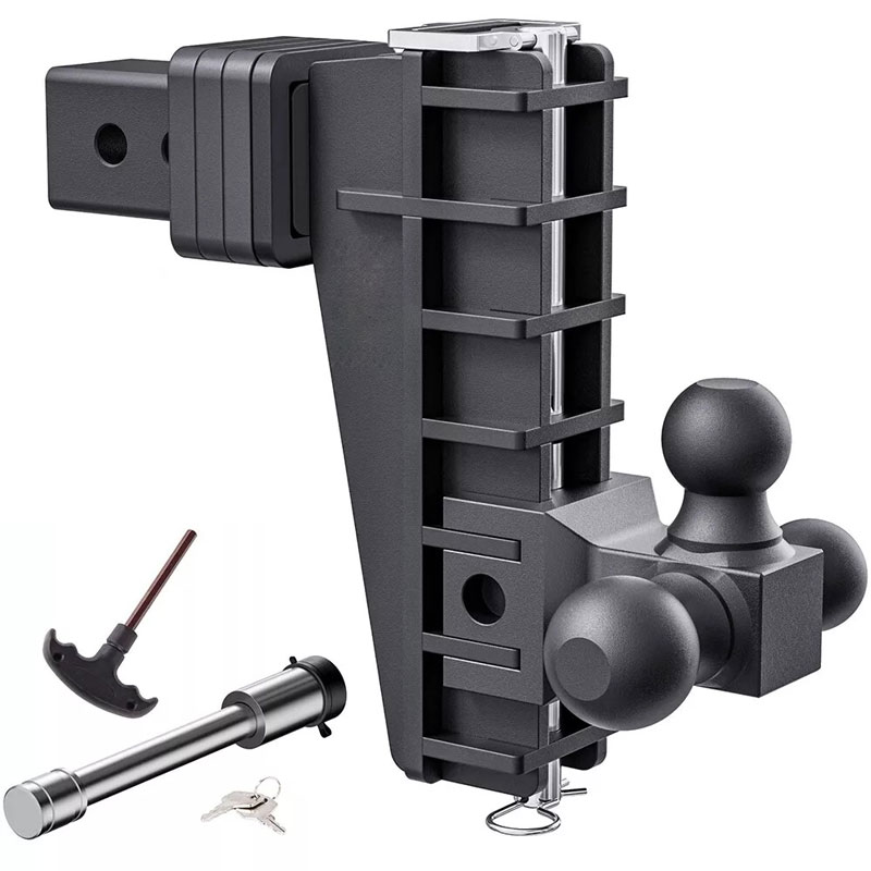 2.5" Receiver 6"/8'' Drop Adjustable Towing Hitch 2/3 Ball Mount Trailer 25000lb - Picture 11 of 12