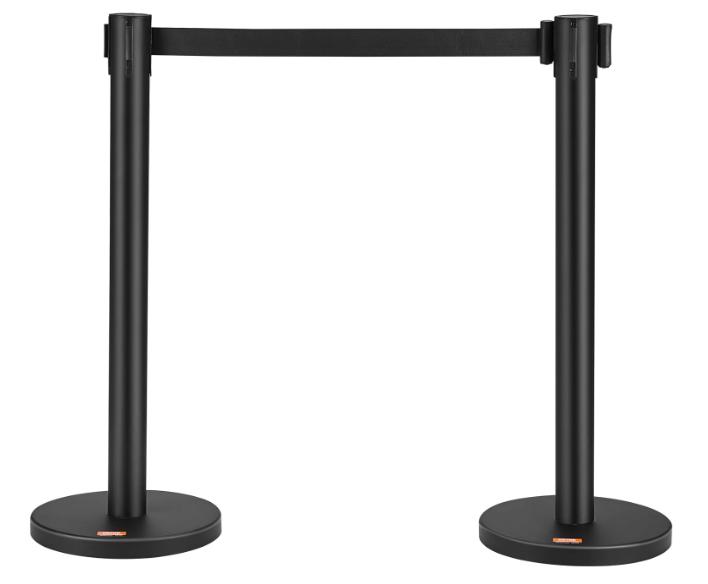 2/4/6-Pack Durable Steel Stanchion 35″ Post,6ft Belt,Event & Party Crowd Control